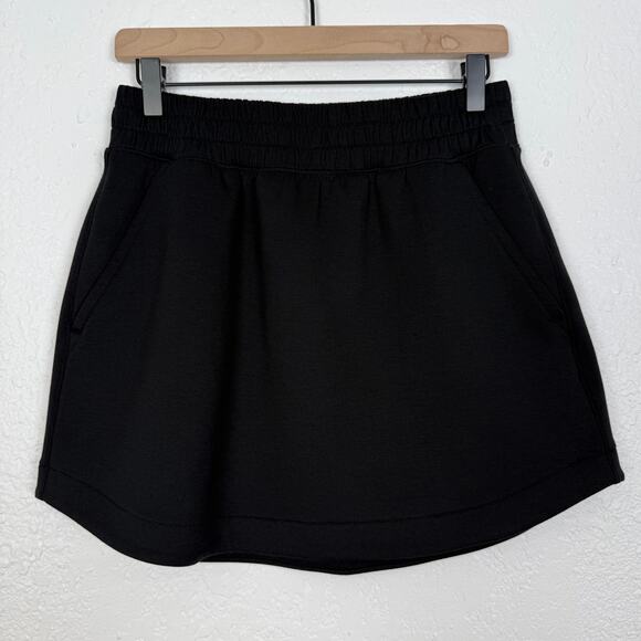 YPB Abercrombie & Fitch neoKNIT Unlined Mini Skirt Black Sporty Size Medium - Picture 2 of 5